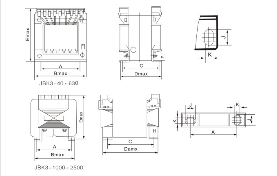 JBK3 control transformer