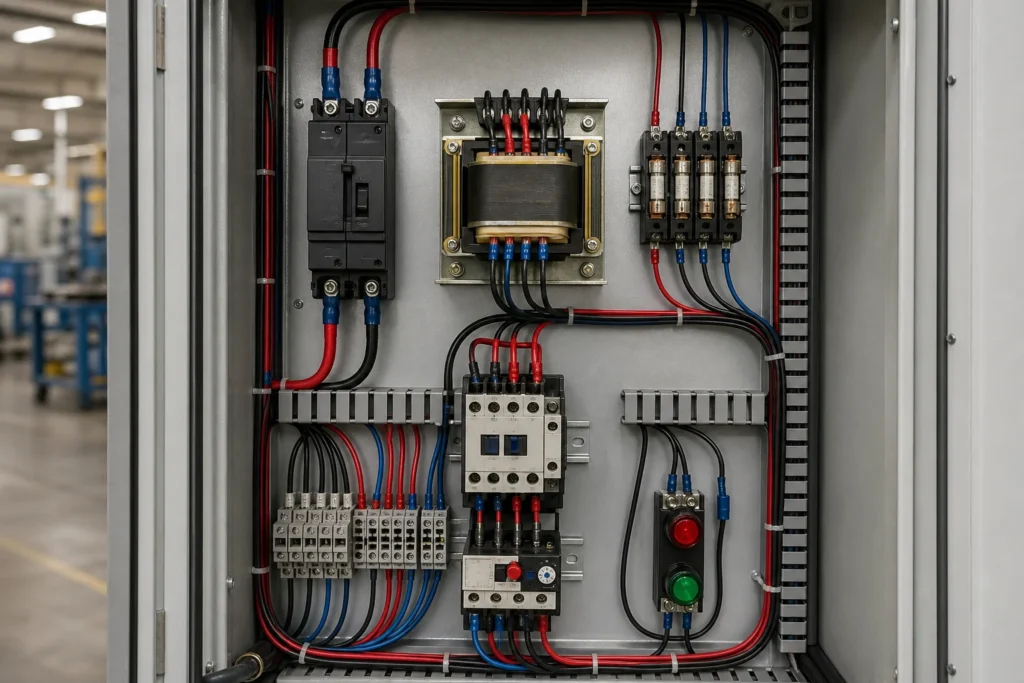480v to 120v control transformer panel