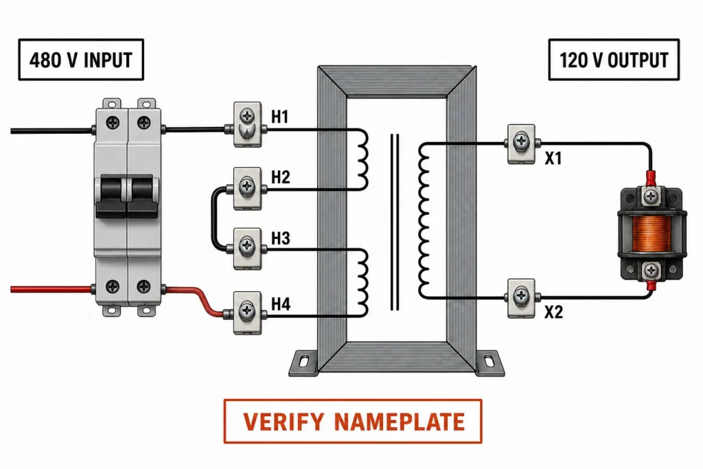 480v to 120v wiring diagram
