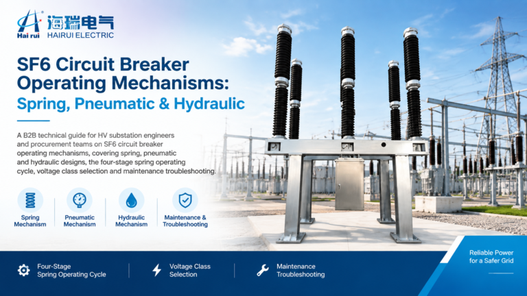 SF6 Circuit Breaker Operating Mechanisms: Spring, Pneumatic & Hydraulic