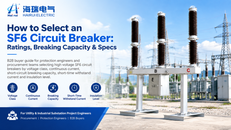 How to Select an SF6 Circuit Breaker: Ratings, Breaking Capacity & Specs