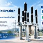 Cover image for a guide to SF6 circuit breaker testing covering type tests, routine tests and commissioning tests
