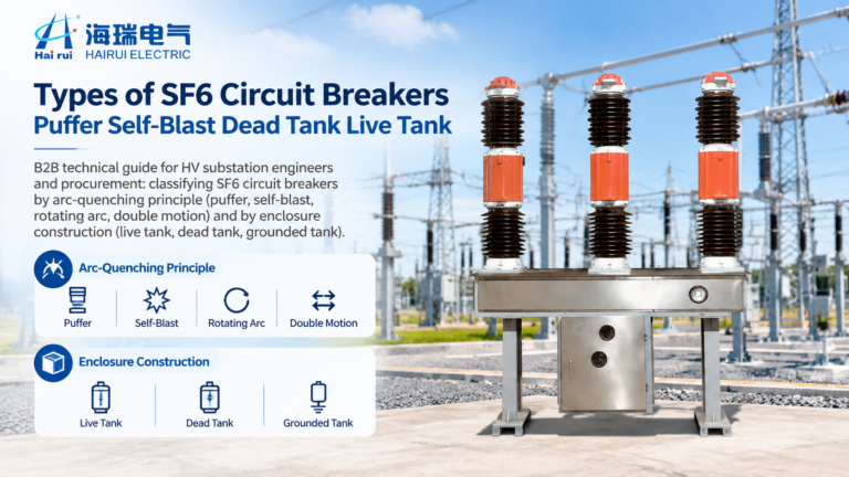 Types of SF6 Circuit Breakers: Puffer, Self-Blast, Dead Tank & Live Tank