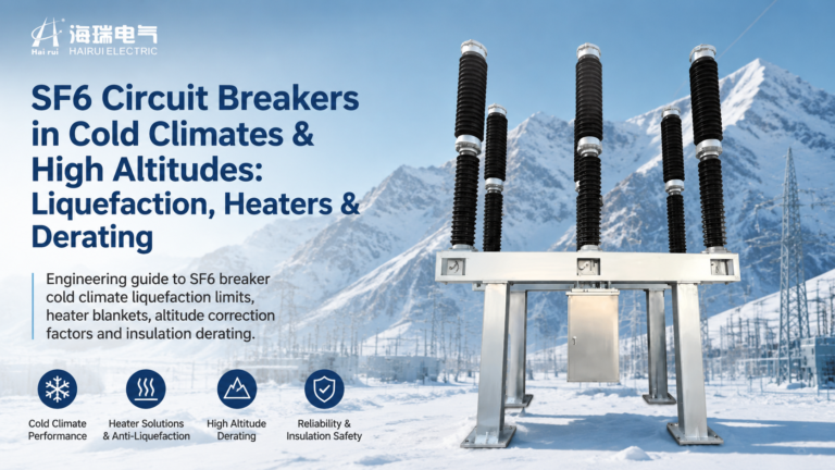 SF6 Circuit Breakers in Cold Climates & High Altitudes: Liquefaction, Heaters & Derating
