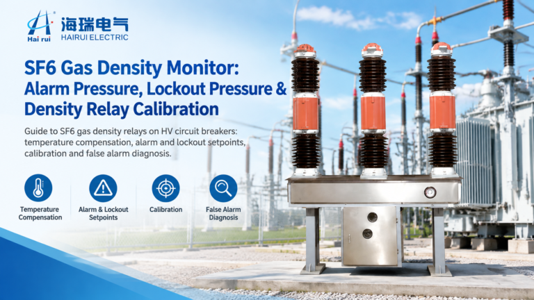 SF6 Gas Density Monitor: Alarm Pressure, Lockout Pressure & Density Relay Calibration